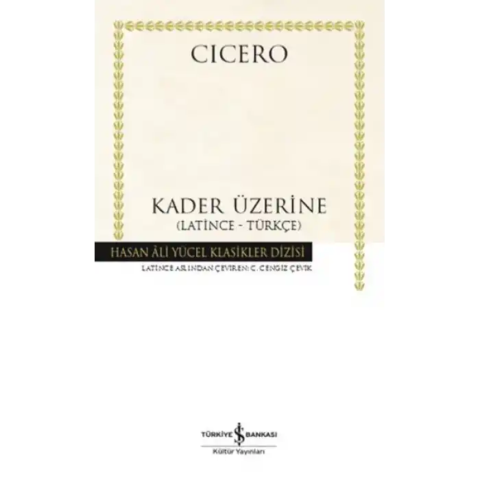 Kader Üzerine - (Latince-Türkçe) (Ciltli)