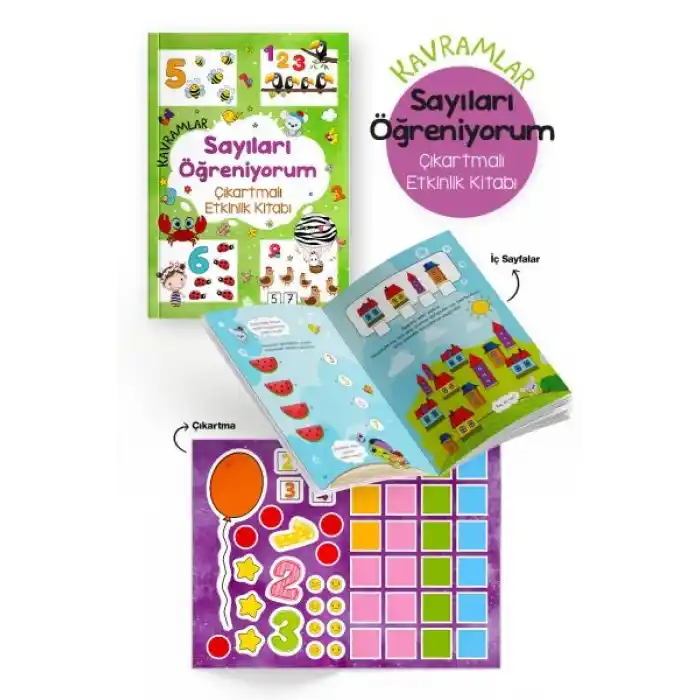 Kavramlar – Sayıları Öğreniyorum – Çıkartmalı Etkinlik Kitabı - 3 Yaş +