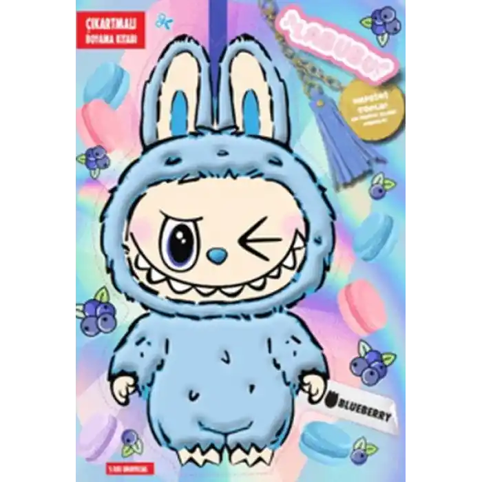 Labubu Blueberry Çılgın Koleksiyon - Çıkartmalı Boyama Kitabı