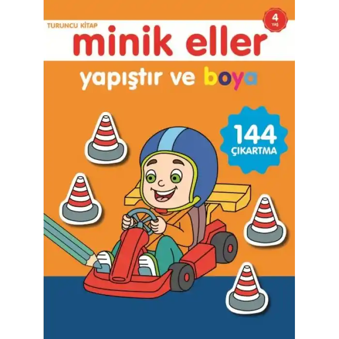 Minik Eller Yapıştır Ve Boya - Turuncu Kitap