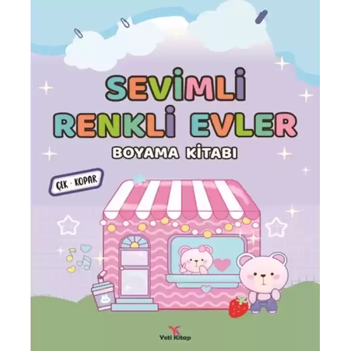 Sevimli Renkli Evler Boyama Kitabı