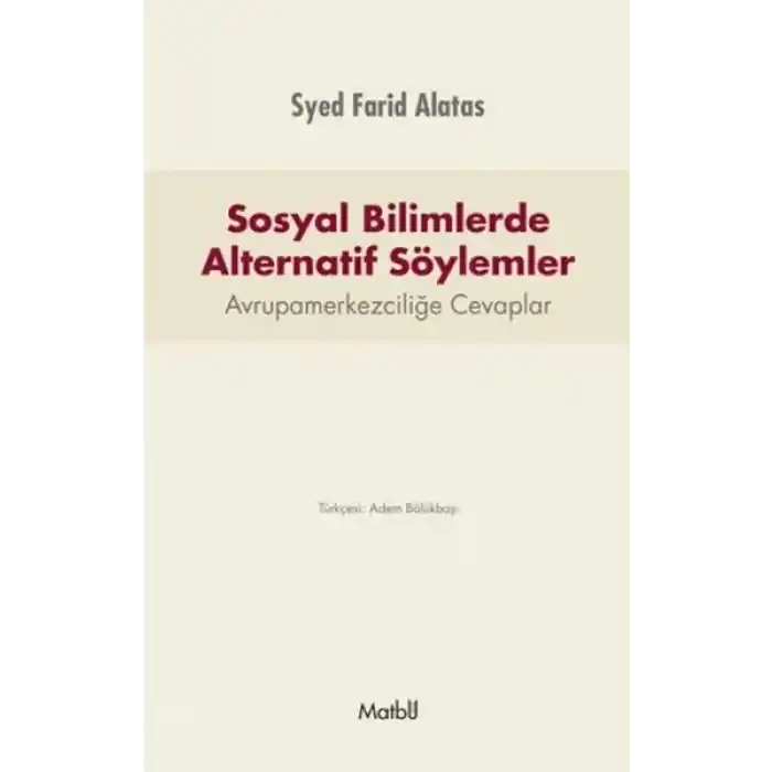 Sosyal Bilimlerde Alternatif Söylemler
