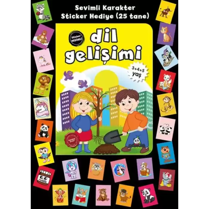 Stickerlı 3+4+5 Yaş Dil Gelişimi