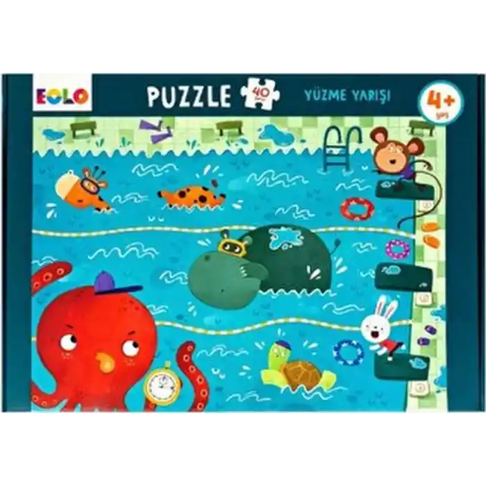 Yer Puzzle-40 Parça Puzzle - Yüzme Yarışı