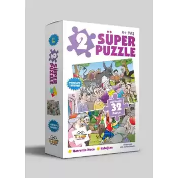 2 Süper Puzzle - Nasrettin Hoca Keloğlan +4 Yaş