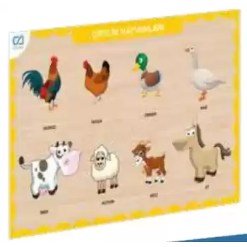 Ahşap Çiftlik Hayvanları Eğitici Set