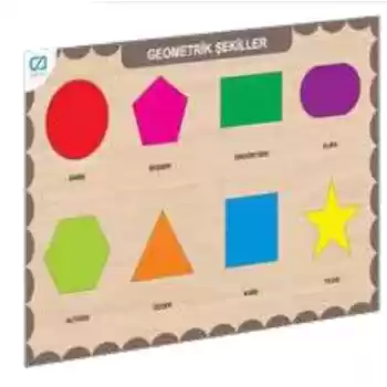 Ahşap Geometrik Şekiller Eğitici Set