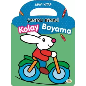 Çantalı Renkli Kolay Boyama- Mavi Kitap