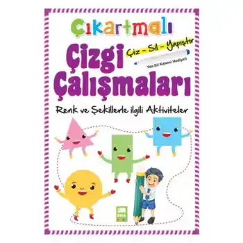 Çıkartmalı Çizgi Çalışmaları Renk ve Şekillerle İlgili Aktiviteler