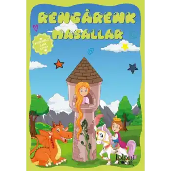 Çocuklar için Hayal ve Odak Geliştirici Rengarenk Masallar Fosforlu Sarı Kitap