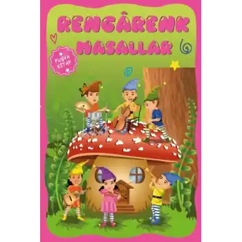 Çocuklar için Hayal ve Odak Geliştirici Rengarenk Masallar Fuşya Kitap