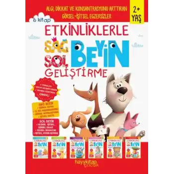 Etkinliklerle Sağ Beyin Sol Beyin Geliştirme (2+ Yaş) 6’lı Set
