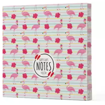 Flamingo 2 - Çizgisiz Yan Boyamalı Defter