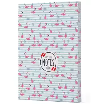 Flamingo 4 - Yan Boyamalı Çizgili Defter