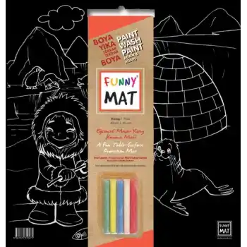 Funny Mat Black Kutup (Tebeşirli)