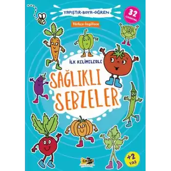 İlk Kelimelerle Sağlıklı Sebzeler Yapıştır-Boya-Öğren