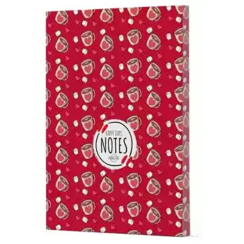 Kahve 9 - Yan Boyamalı Çizgili Defter