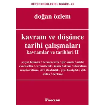 Kavram ve Düşünce Tarihi Çalışmaları Kavramlar ve Tarihleri 2