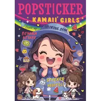 Kawaii Girls Boyama Kitabı Popsticker