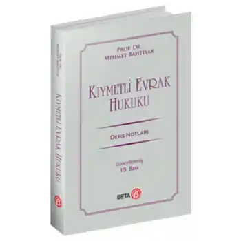Kıymetli Evrak Hukuku Ders Notları