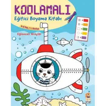 Kodlamalı Eğitici Boyama Kitabı - Eğlenceli Araçlar