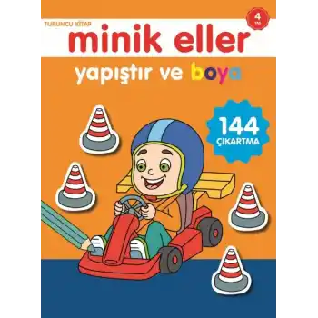 Minik Eller Yapıştır Ve Boya - Turuncu Kitap