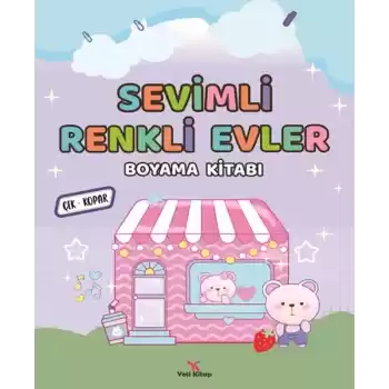 Sevimli Renkli Evler Boyama Kitabı