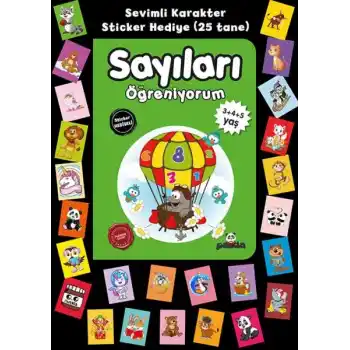 Stickerlı 3+4+5 Yaş Sayıları Öğreniyorum