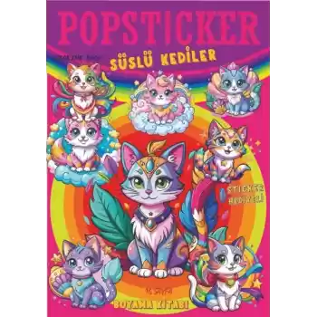 Süslü Köpekler  Boyama Kitabı Popsticker