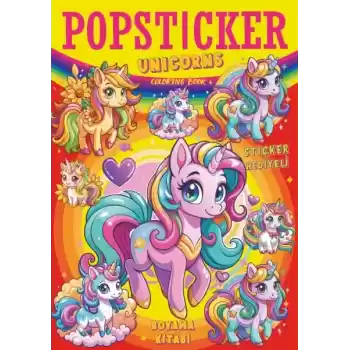 Unicorns Boyama Kitabı Popsticker