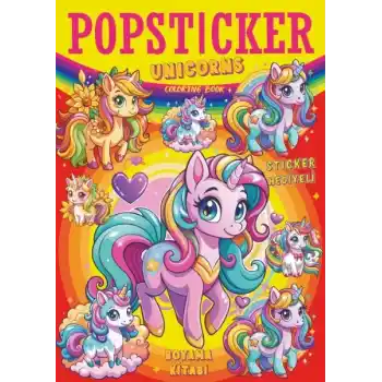Unicorns Boyama Kitabı Popsticker