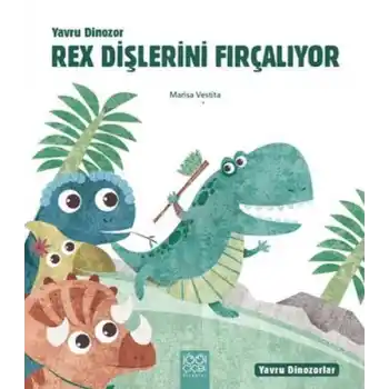Yavru Dinozor Rex Dişlerini Fırçalıyor