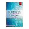 Eski Uygur Tarihine ve Türkçesine Giriş