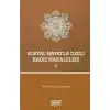 Sosyal Hayatla İlgili Hadis Makaleleri 1