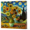 Van Gogh 10 Ayçiçekleri - Çizgisiz Yan Boyamalı Defter