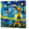 Van Gogh 9 Eyfel Kulesi - Çizgisiz Yan Boyamalı Defter