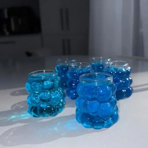 6 Lı Isıya Dayanıklı Kahve Yanı Boncuk Bardak