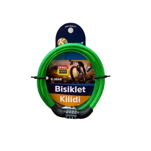 İnce Şifreli Bisiklet Kilidi 65 cm