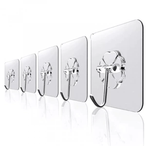 Kendinden Yapışkanlı Güçlü Şeffaf Askı 5 Li Set