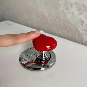 Klozet Basma Buton Düğmesi Kalp Klozet Kapağı Kulpu Sifon Kulpu