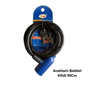Orta Uzun Bisiklet Kilidi Anahtarlı 90 cm