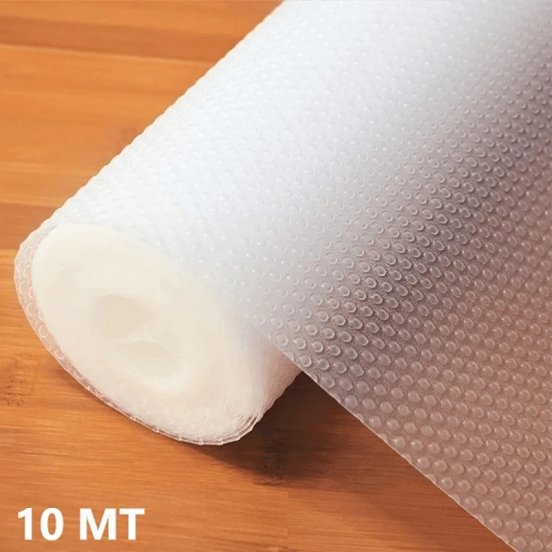 10 Metre Şeffaf Kaymaz Raf Dolap Çekmece Örtüsü