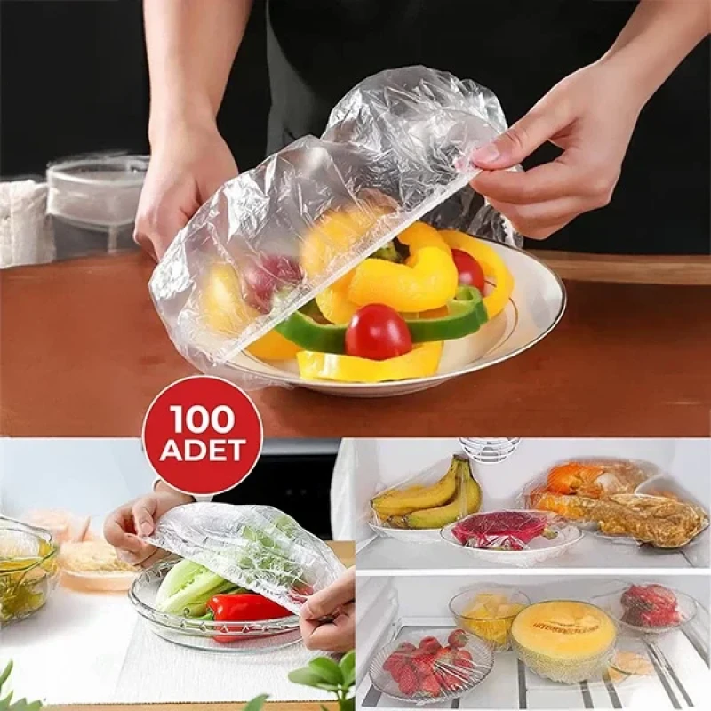 100 Adet Pratik Taze Tutan Tencere Tabak Bonesi