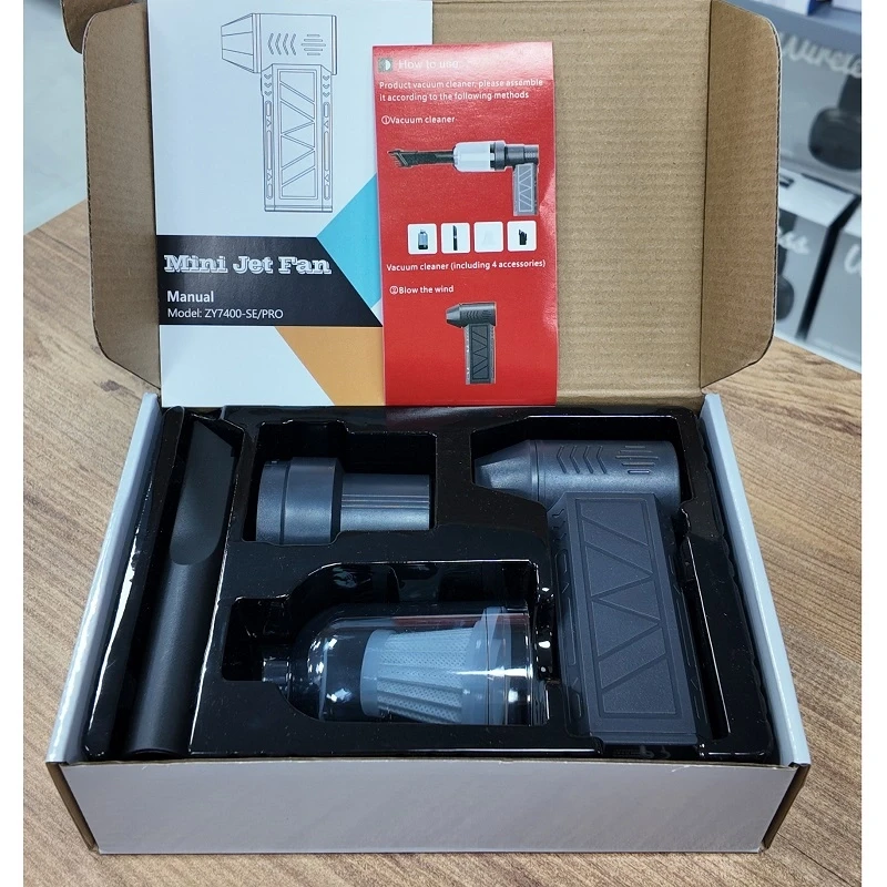 130000 Rpm Araç Süpürgesi Özellikli Işıklı Turbo Jet Fan 4 Adet Güç Seviyeli