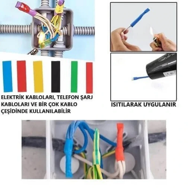 164 Lü Makaron Seti Daralan Kablo Koruyucu Kılıf