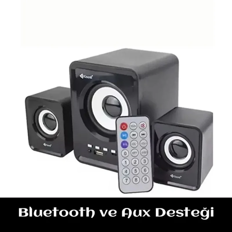2+1 Mini Bluetooth Ses Sistemi Hoparlör Pc Tv Telefon