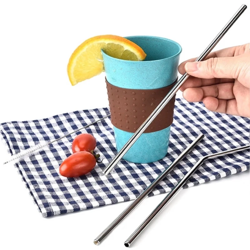 2 Li Paslanmaz Çelik Pipet ve Temizleme Fırçası