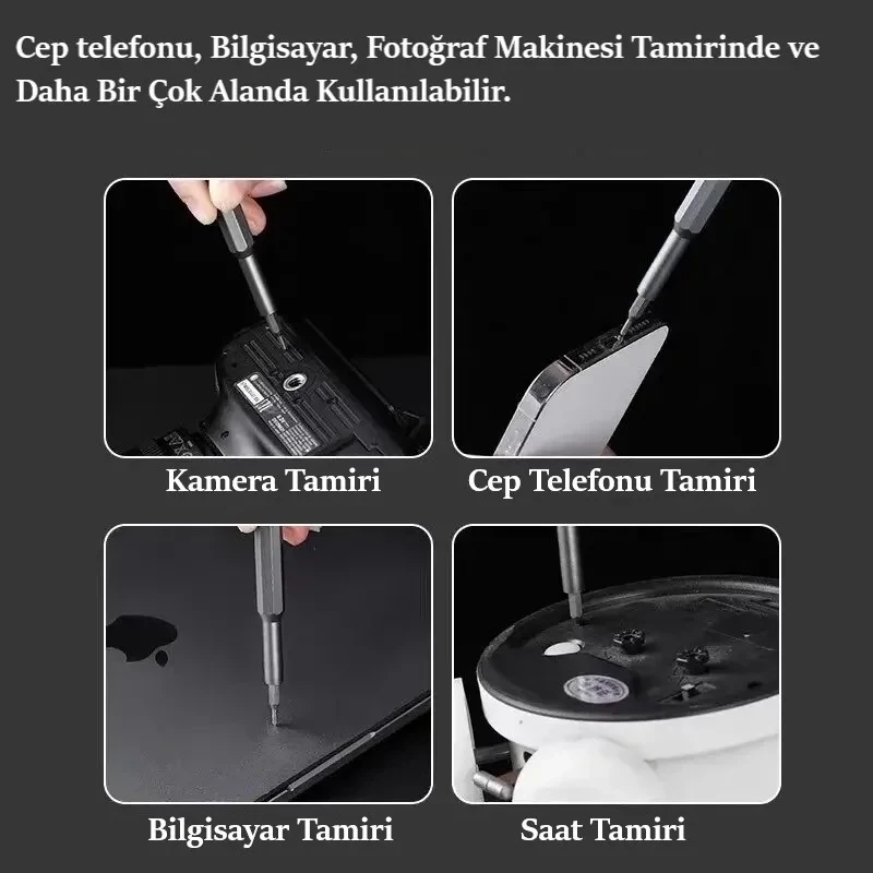 25 Parça Çelik Profesyonel Tornavida Seti