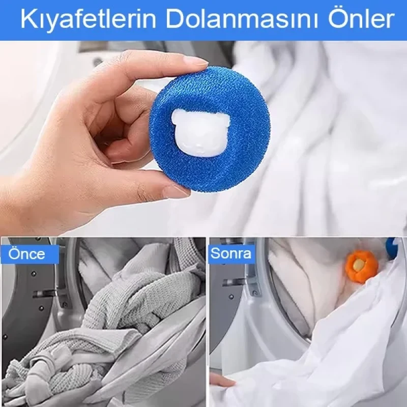 3 Adet Çamaşır Makinesi Kıl ve Tüy Toplama Topu