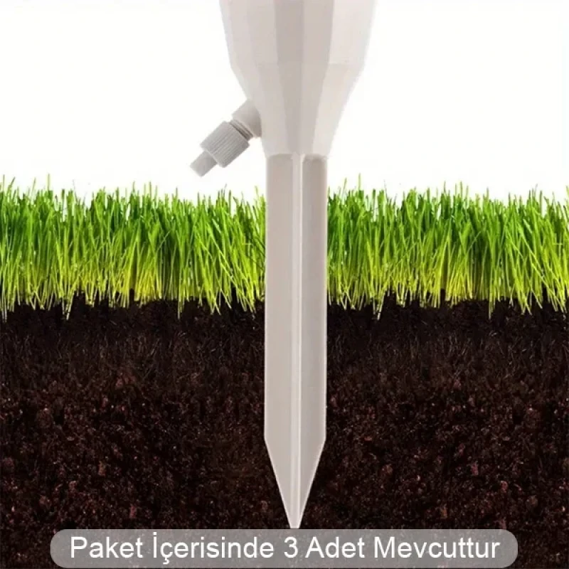 3 Adet Damlama Ayarlı Çiçek Bitki Sulama Aparatı